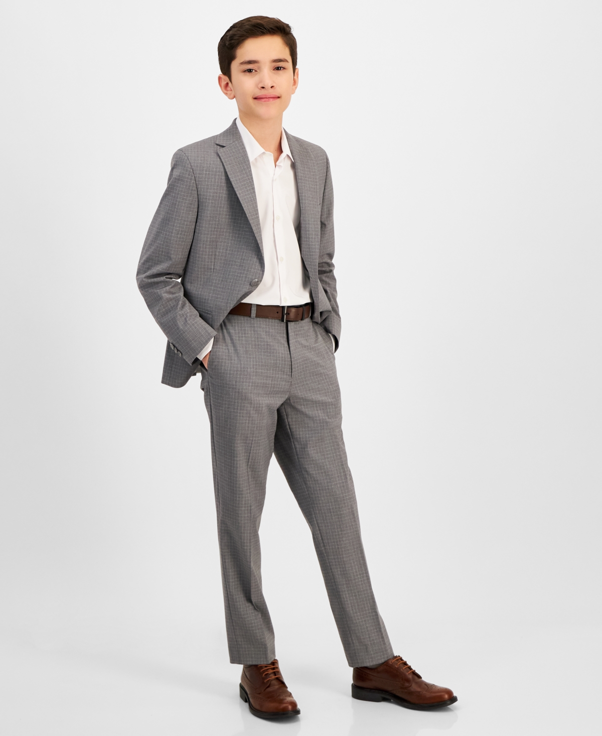 Michael Kors Kids' Big Boys Classic Suit In Gray
