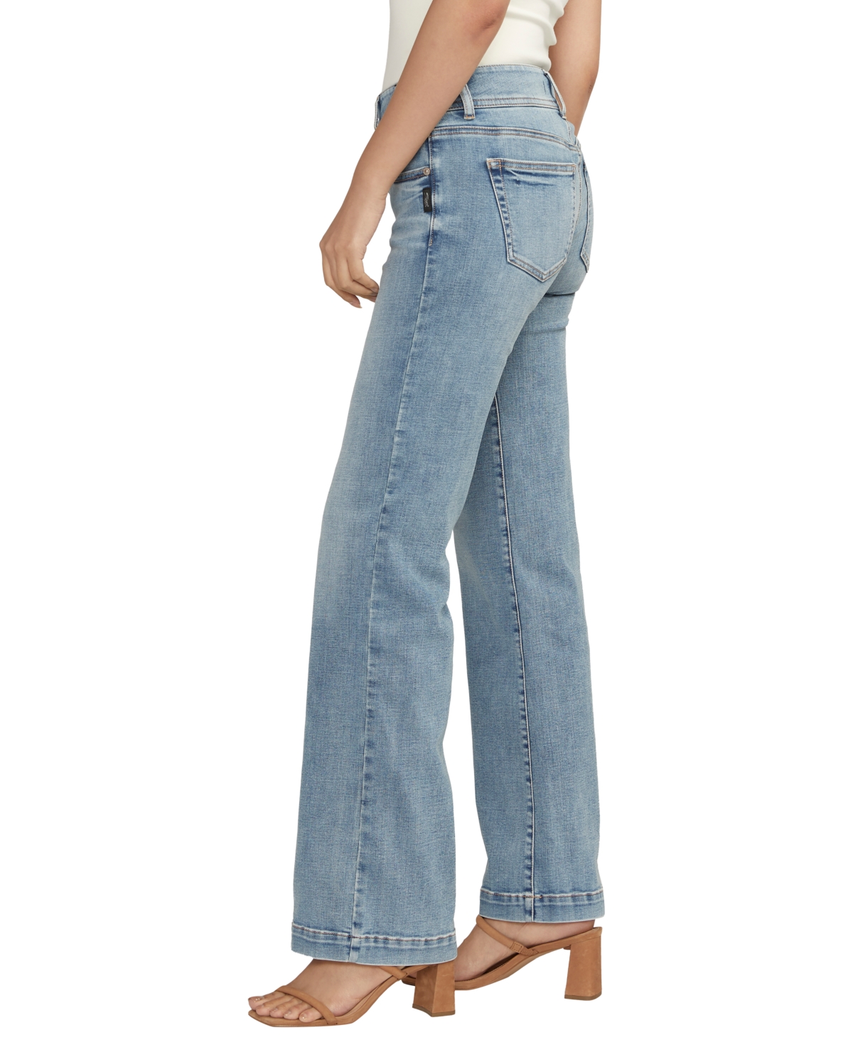 Silver Jeans Co. Women's Suki Mid Rise Curvy Fit Trouser Jeans