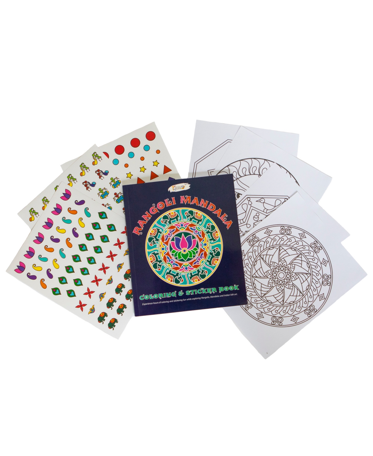 Shop Kulture Khazana Rangoli Mandala Coloring And Sticker Book In Mutli