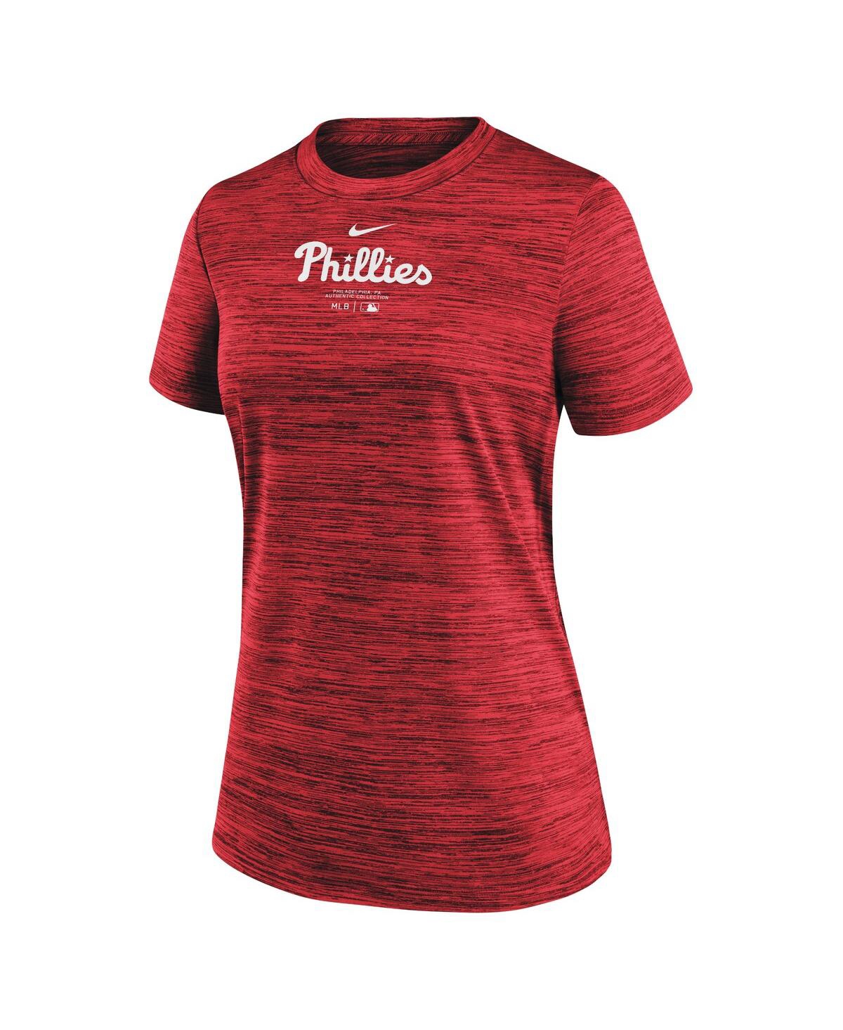 Shop Nike Women's  Red Philadelphia Phillies Authentic Collection Velocity Performance T-shirt