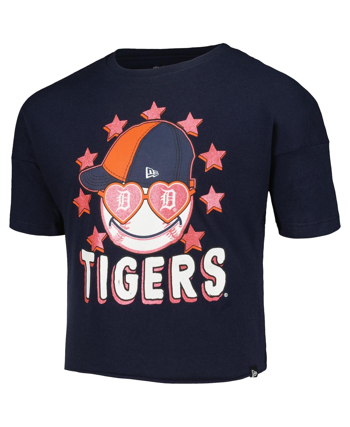 Shop New Era Big Girls  Navy Detroit Tigers Team Half Sleeve T-shirt