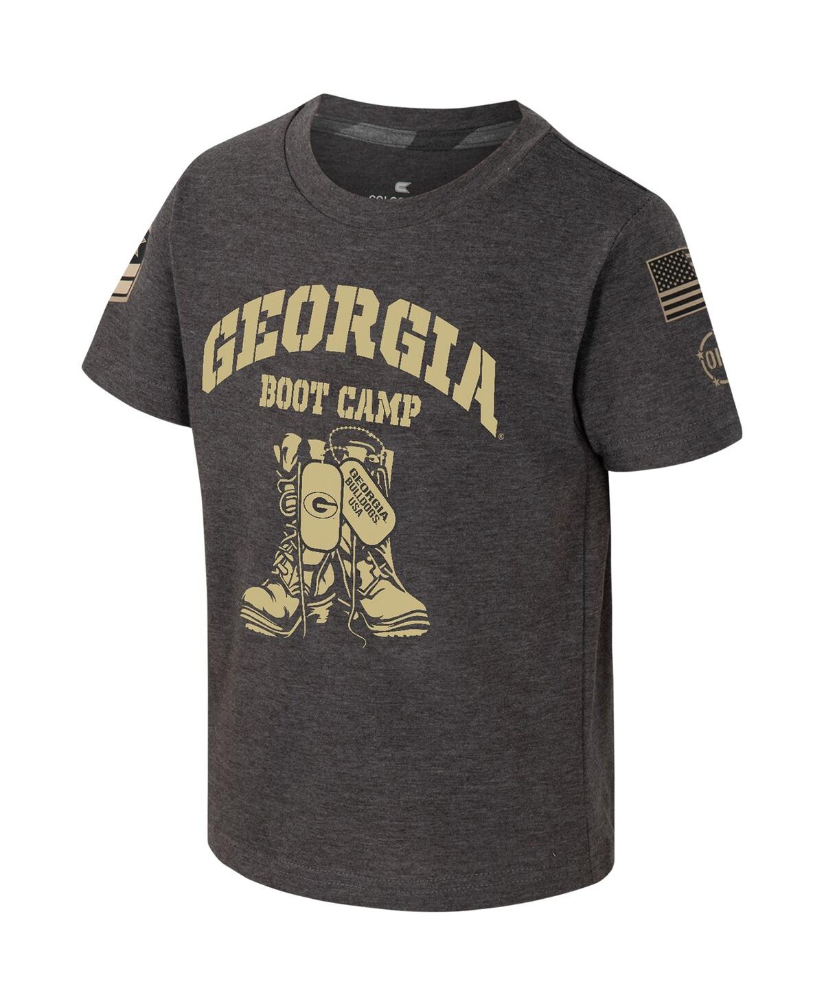 Colosseum Toddler Boys And Girls  Charcoal Georgia Bulldogs Oht Military-inspired Appreciation Boot C In Charcoal