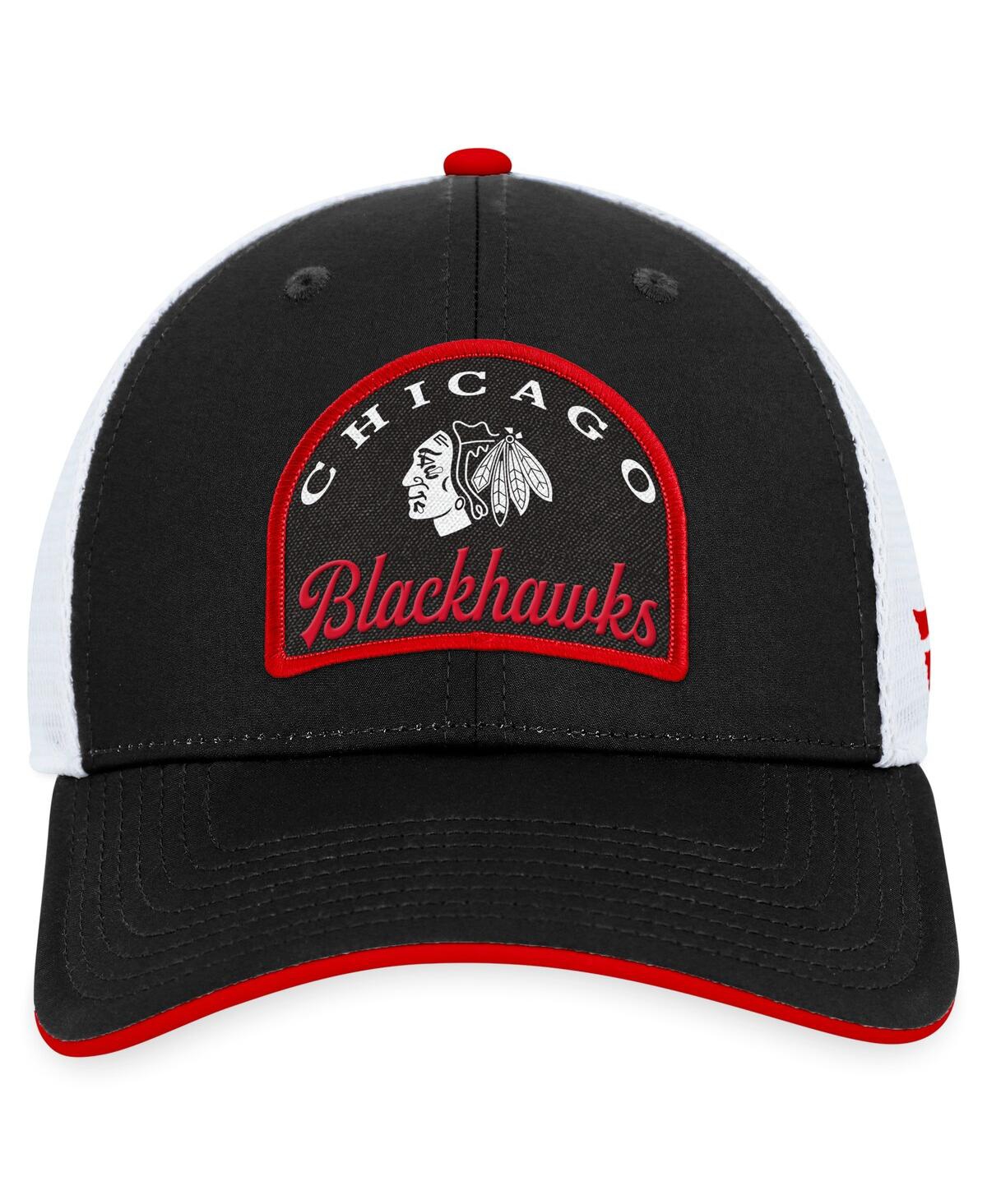 Men's Fanatics White Chicago Blackhawks Fundamental Adjustable Hat - White
