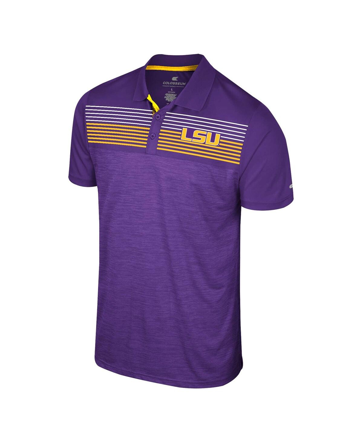Shop Colosseum Men's  Purple Lsu Tigers Langmore Polo Shirt
