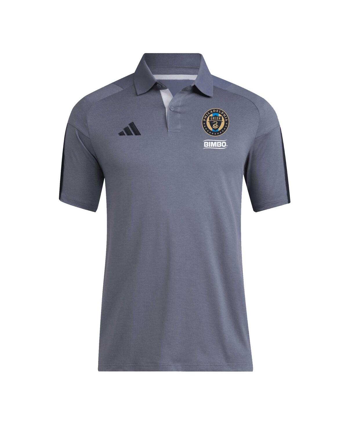 Shop Adidas Originals Men's Adidas Gray Philadelphia Union 2024 Training Polo Shirt