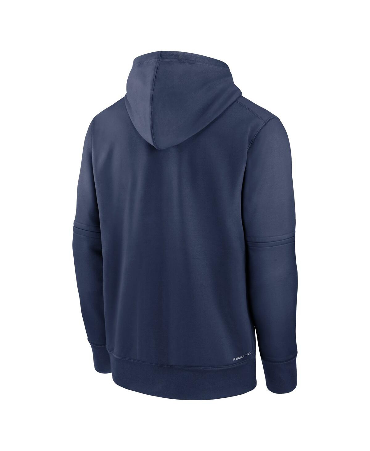 Men's NikeMilwaukee Brewers Authentic Collection Practice Performance Pullover Hoodie - Navy