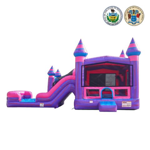 Детская игрушка Jumporange Purplish Castle Commercial Grade Inflatable Bounce House & Water Slide (with Blower), цвет: Синий