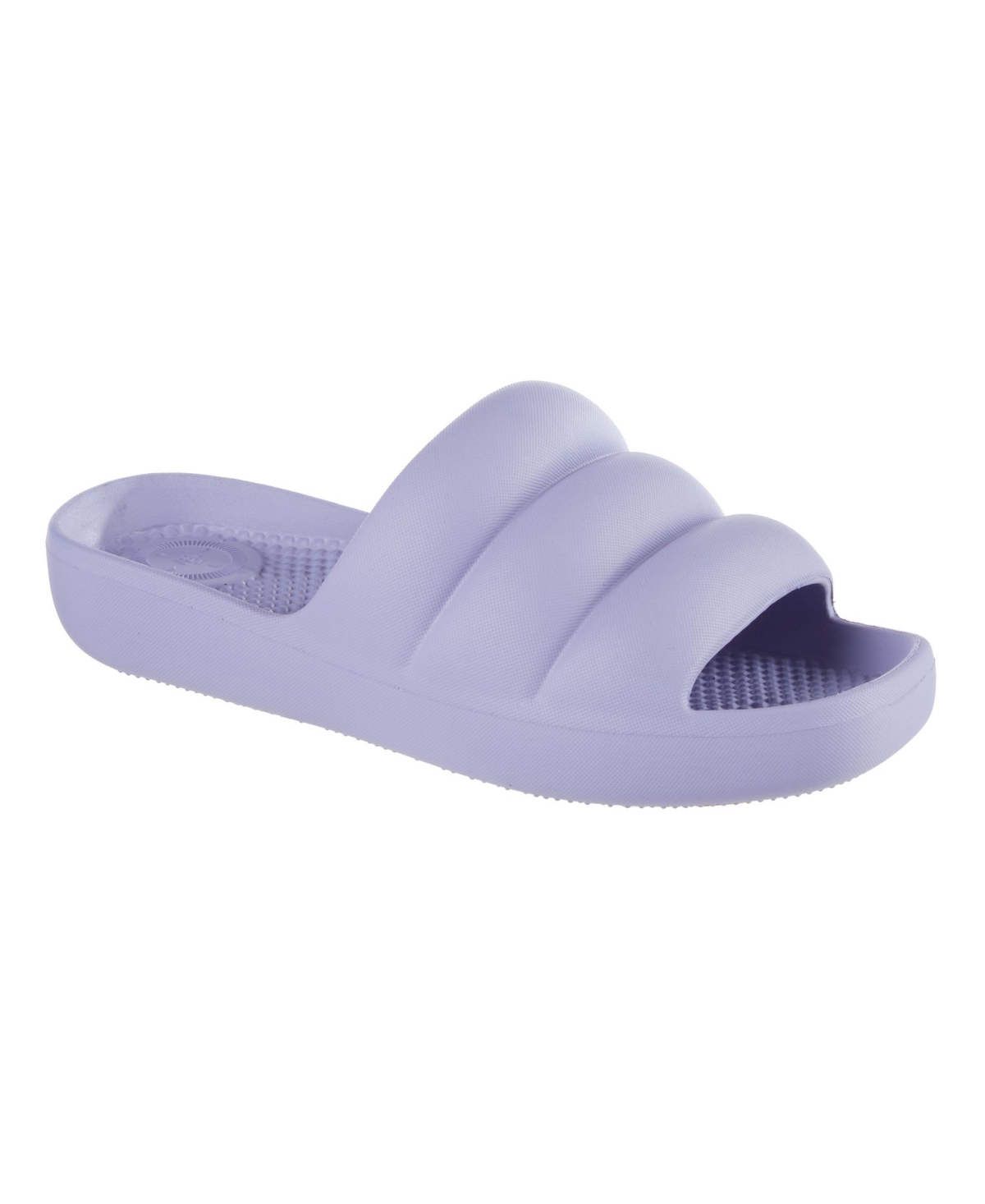 Women's Molded Puffy Slide with Everywear - White