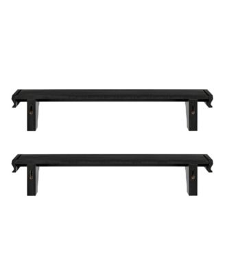 Decorative 24" Floating Wall Decor Display Ledge Shelves, Set of 2