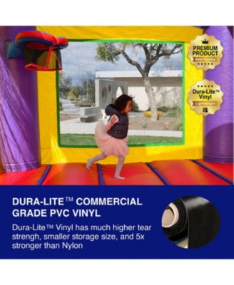 HeroKiddo Jelly Bean Castle Commercial Grade Bounce House Water Slide with Splash Pool (with Blower), Kids and Adults, Basketball Hoop, Wet Dry Combo, Inflatable, Outdoor Indoor, Birthday Party