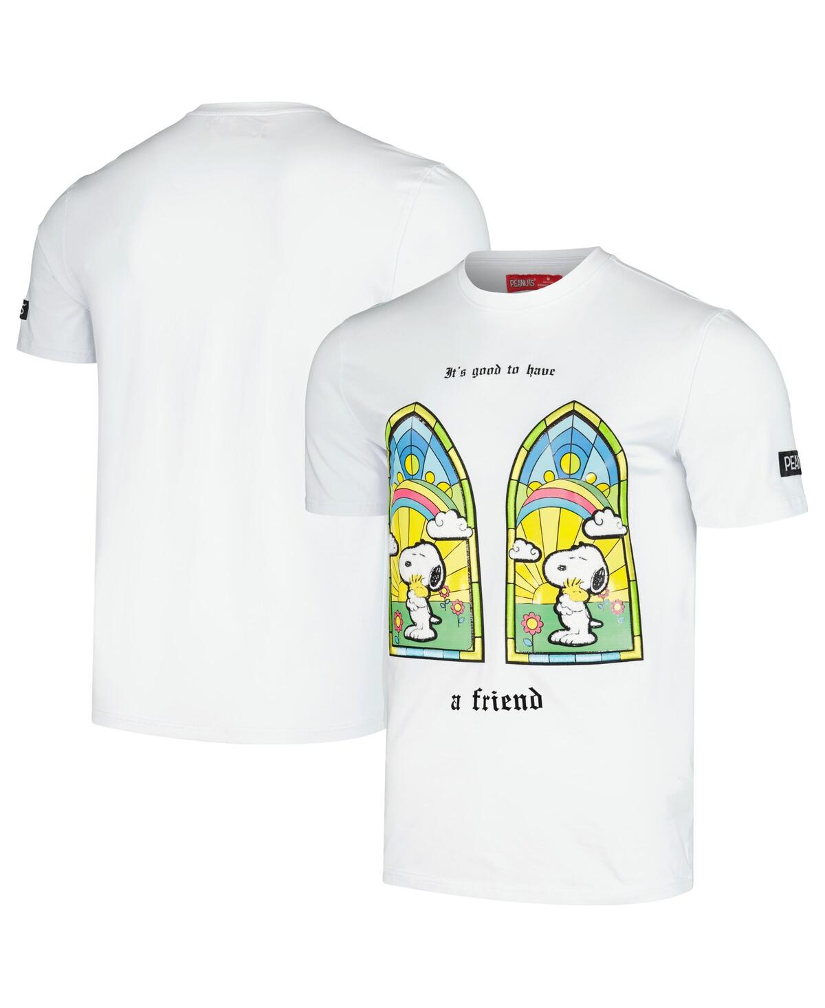 Shop Freeze Max Men's And Women's  White Peanuts Snoopy A Friend T-shirt