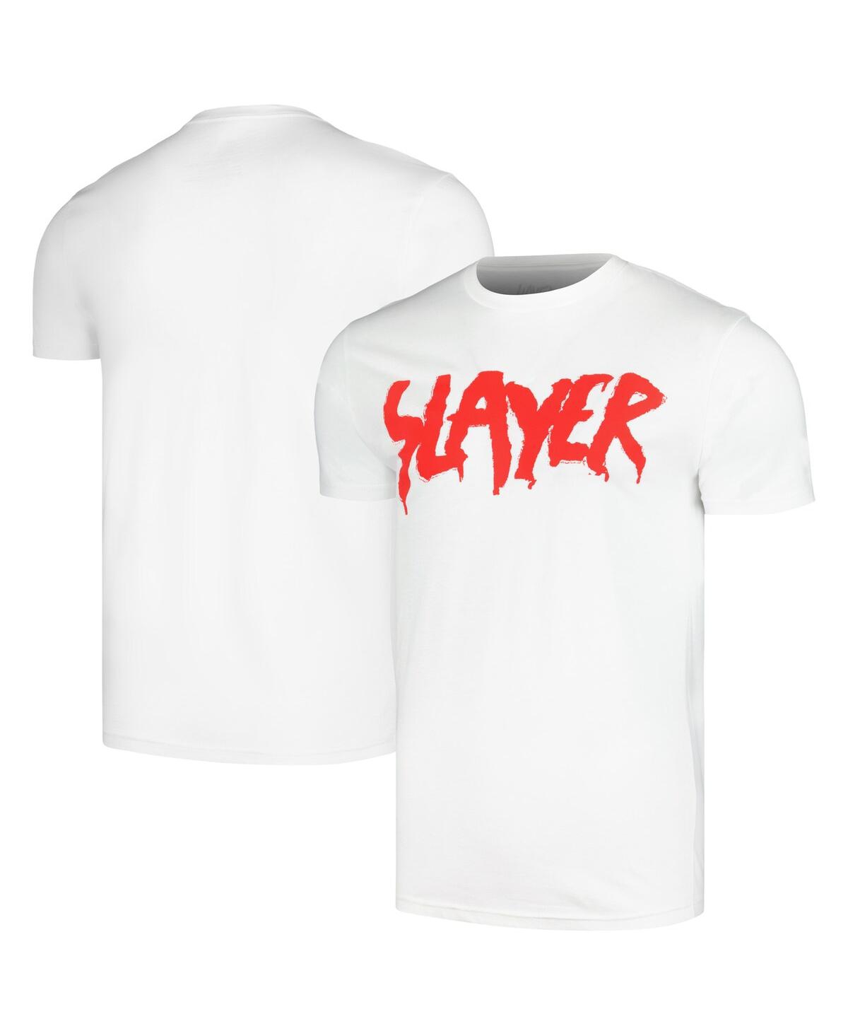 Shop Global Merch Men's White Slayer Drip Logo T-shirt