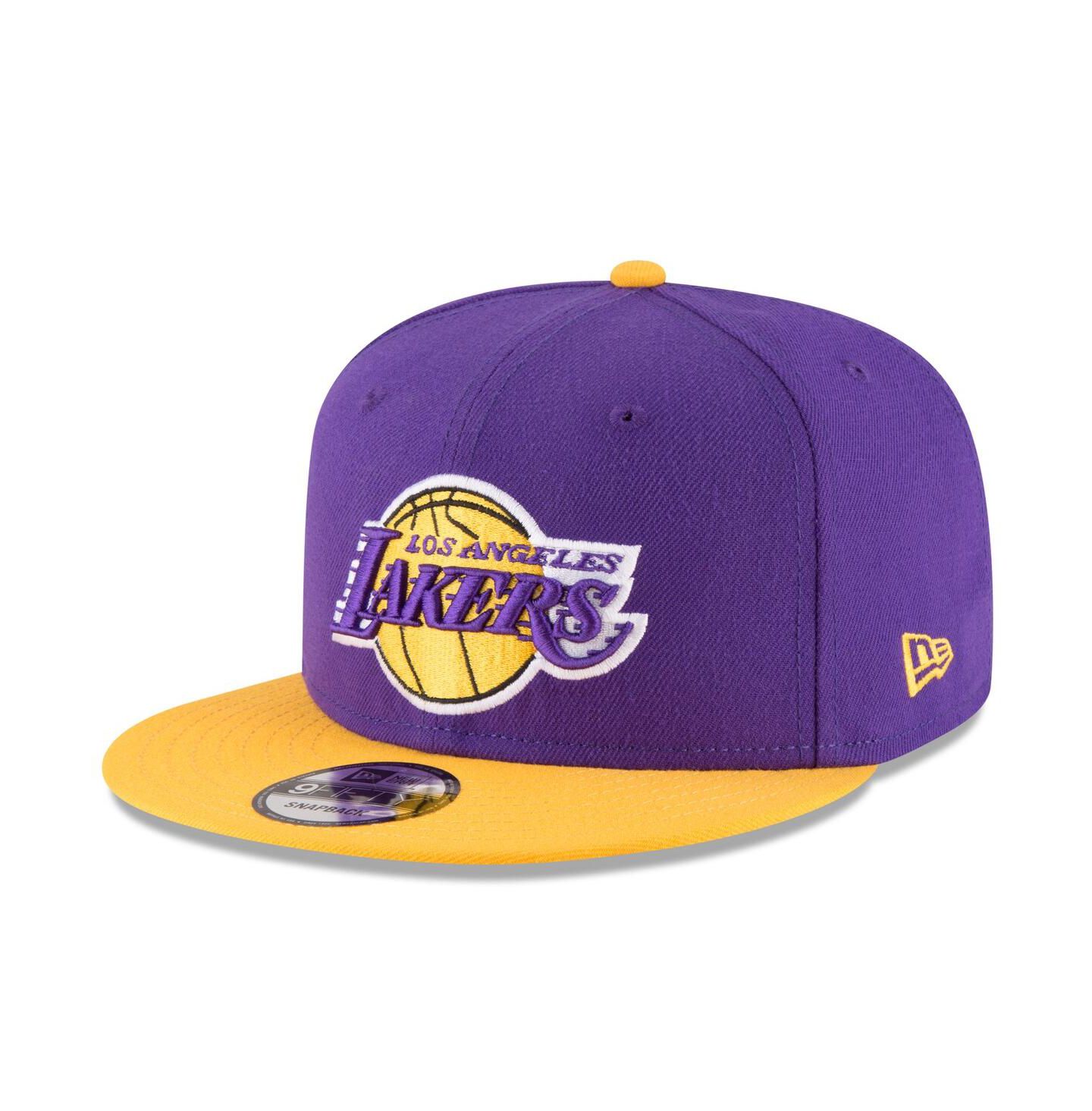 Мужская кепка New Era Purple, Gold Los Angeles Lakers Two-Tone 9FIFTY Adjustable Hat — фото 1