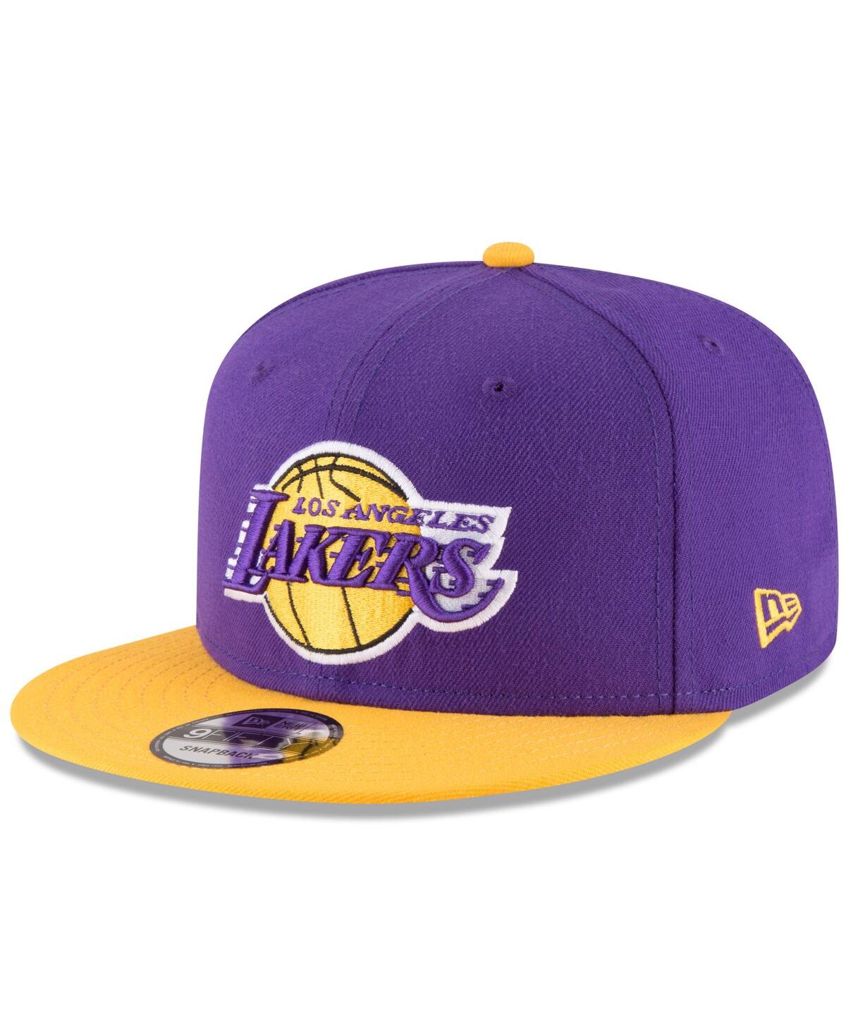 New Era Men's  Purple, Gold Los Angeles Lakers Two-tone 9fifty Adjustable Hat In Purple,gold