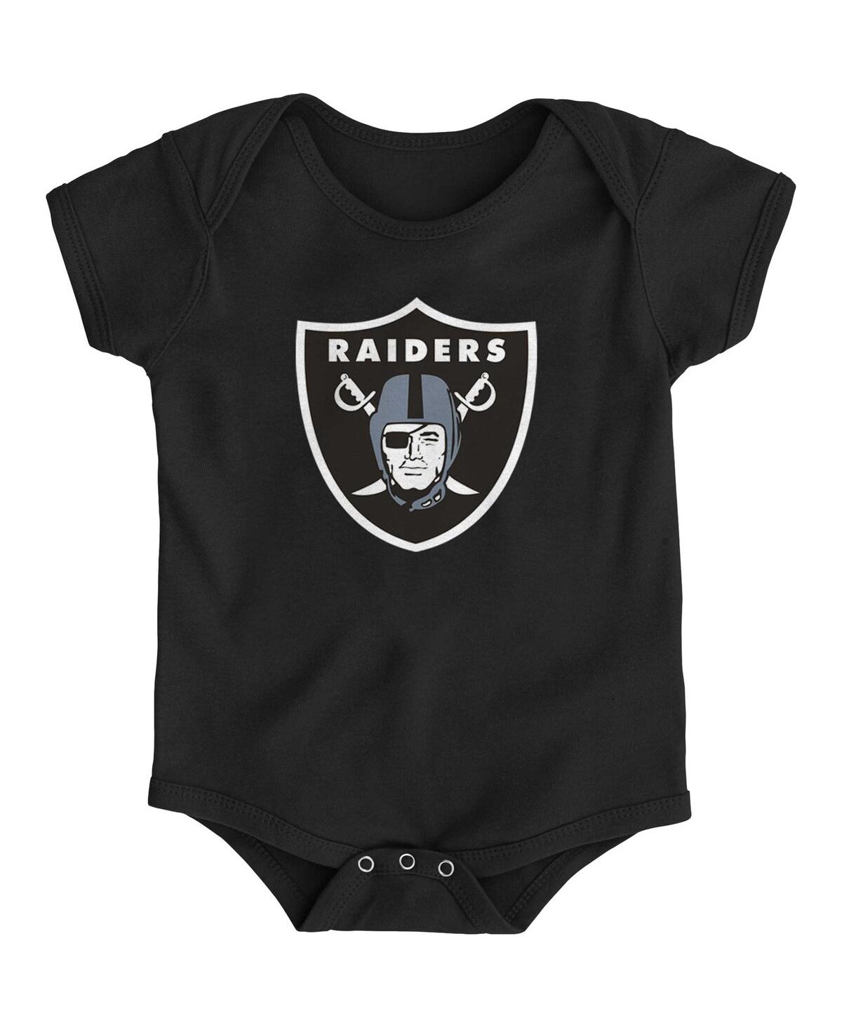 Shop Outerstuff Baby Boys And Girls Black Las Vegas Raiders Team Logo Bodysuit