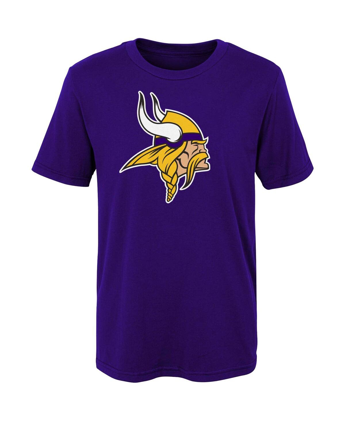 Shop Outerstuff Little Boys And Girls Purple Minnesota Vikings Primary Logo T-shirt