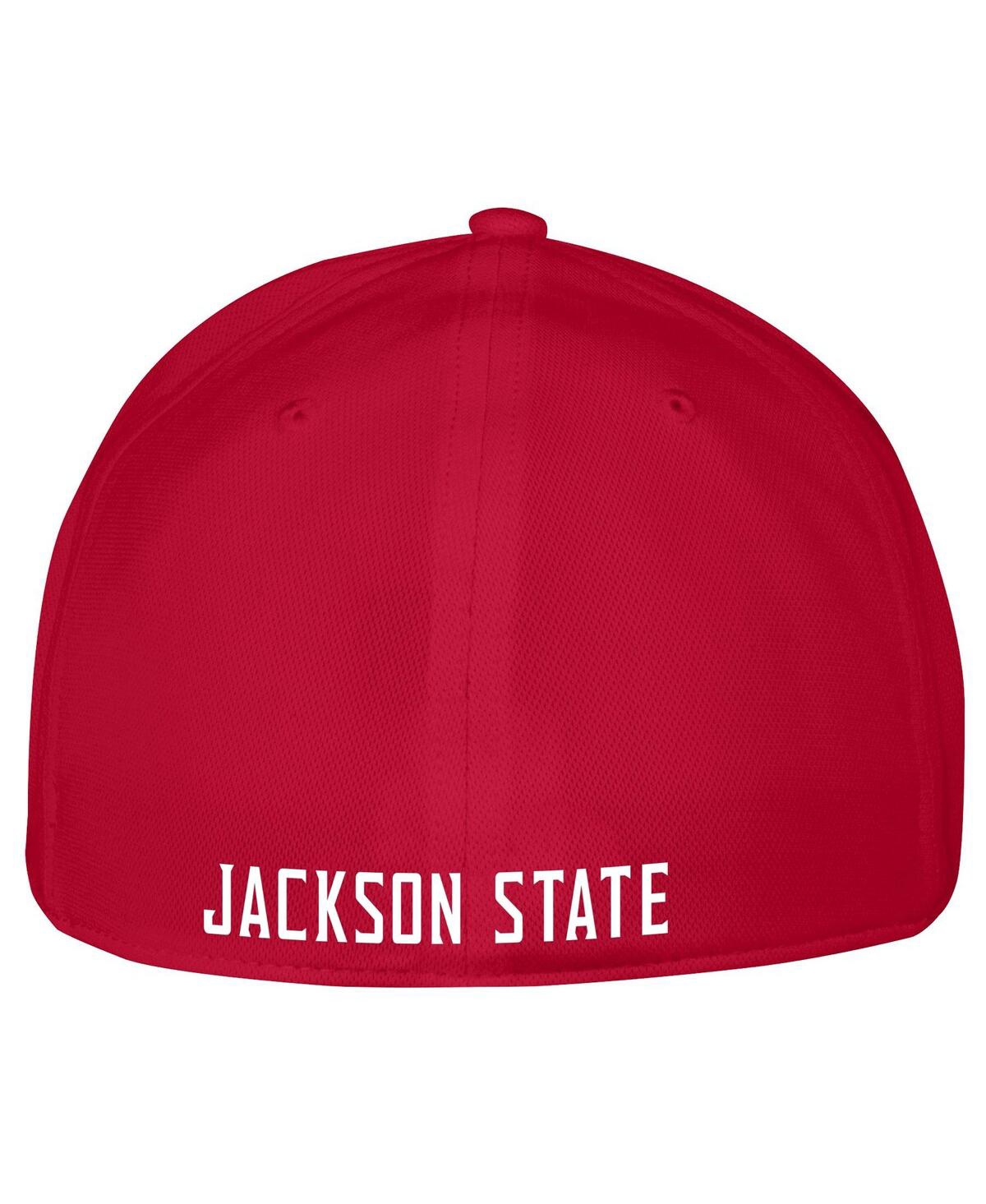 Shop Under Armour Men's  Red Jackson State Tigers Iso-chill Blitzing Accent Flex Hat