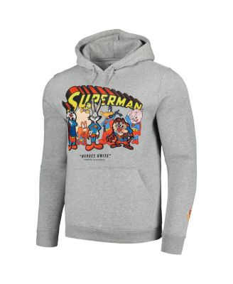 Men's Heather Gray Looney Tunes Pullover Hoodie