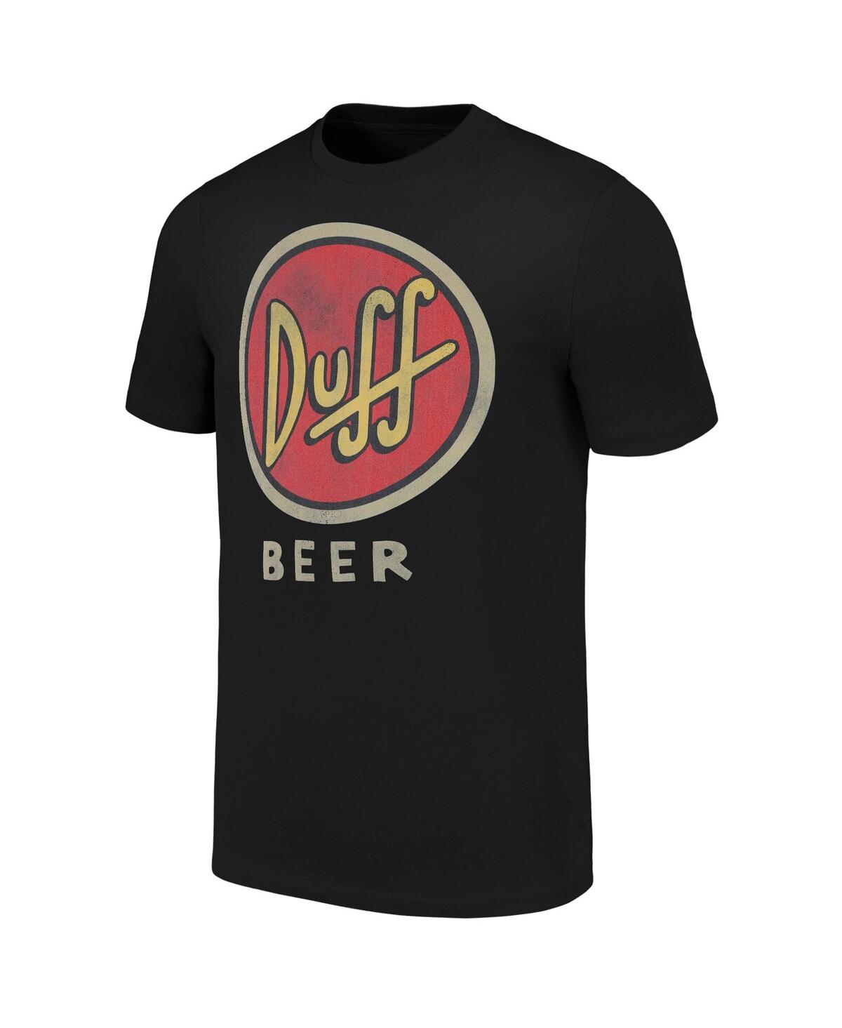 Shop Mad Engine Men's And Women's Black Distressed The Simpsons Vintage-like Duff T-shirt