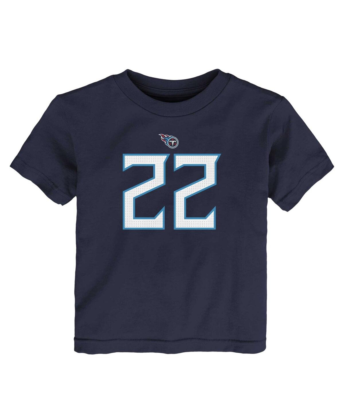 Shop Nike Toddler Boys And Girls  Derrick Henry Navy Tennessee Titans Player Name And Number T-shirt