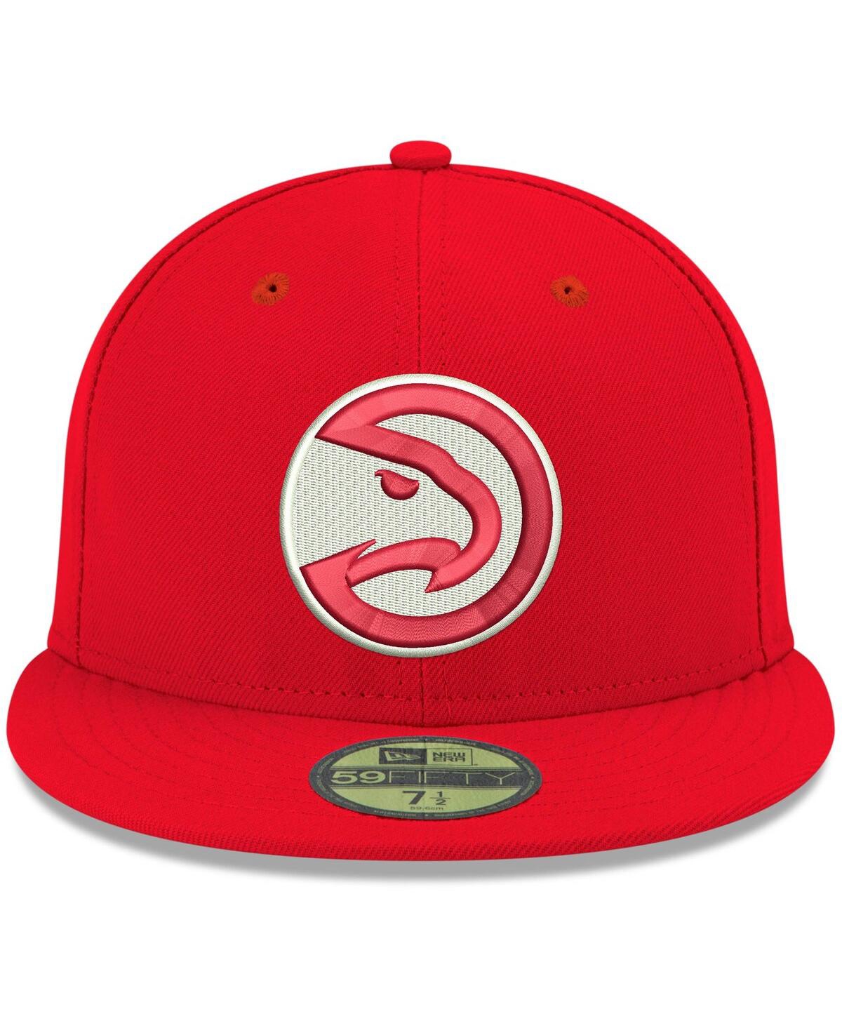 New Era Men's  Red Atlanta Hawks Official Team Color 59fifty Fitted Hat In Red