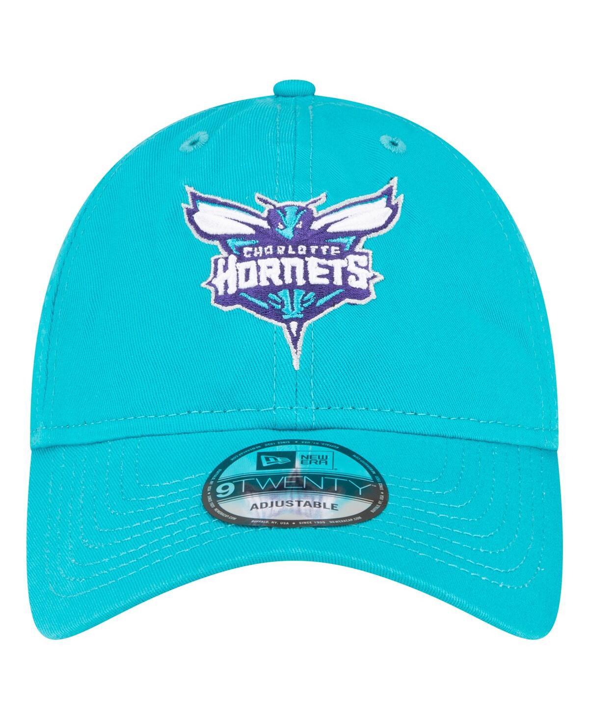 Shop New Era Men's  Teal Charlotte Hornets Team 2.0 9twenty Adjustable Hat