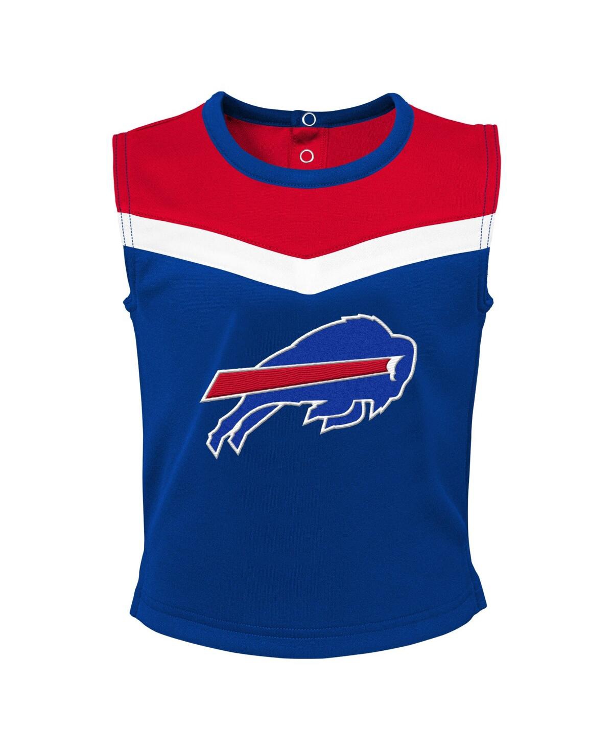 Outerstuff Girls Toddler Royal Buffalo Bills Spirit Cheer Three-piece Cheerleader Set In Royal
