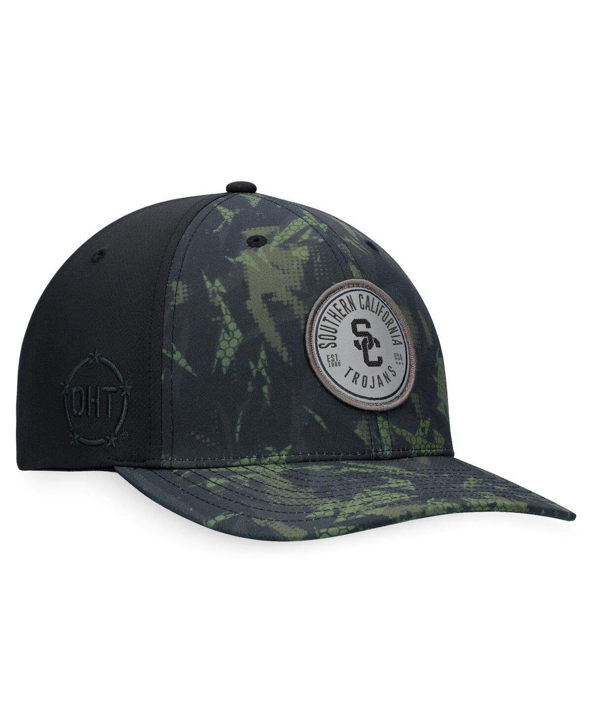 Shop Top Of The World Men's  Black Usc Trojans Oht Military-inspired Appreciation Camo Render Flex Hat