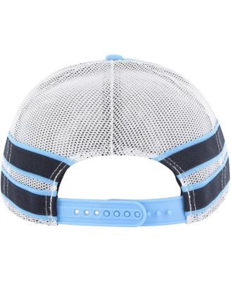 Men's Carolina Blue Distressed North Carolina Tar Heels Straight Eight Adjustable Trucker Hat