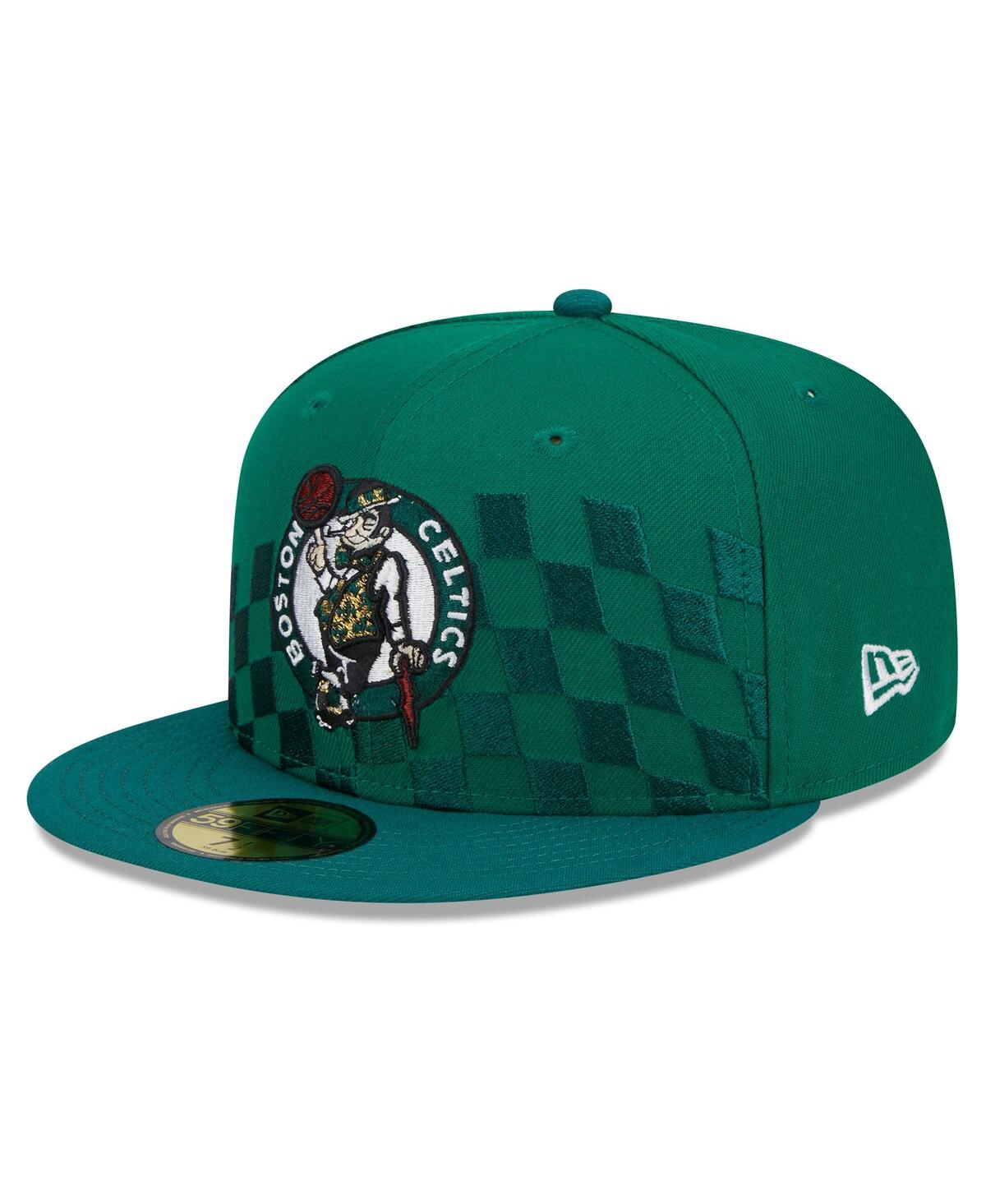 Men's New EraBoston Celtics 2024 Nba All-Star Game Rally Drive Checkerboard 59FIFTY Crown Fitted Hat - Kelly Green