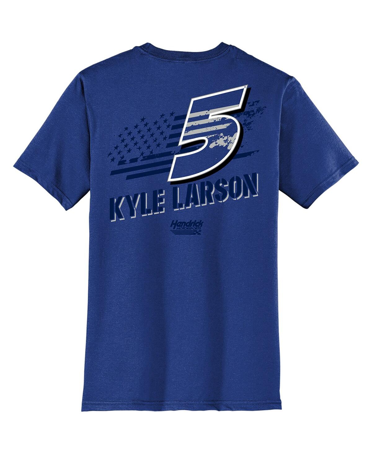 Shop Hendrick Motorsports Team Collection Men's  Royal Kyle Larson Flag T-shirt