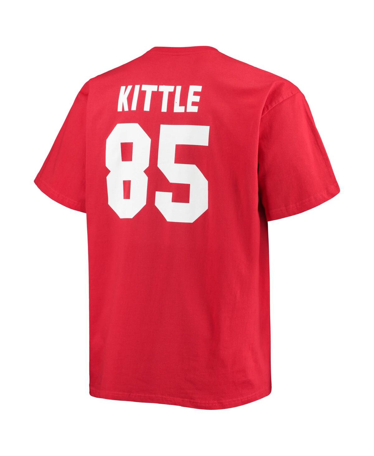 Fanatics Men's Big And Tall George Kittle Scarlet San Francisco 49ers Player Name Number T-shirt In Scarlet