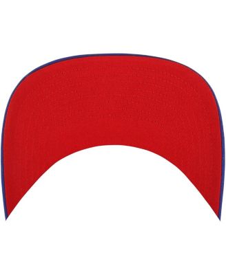 Men's Royal Distressed Kansas Jayhawks Straight Eight Adjustable Trucker Hat