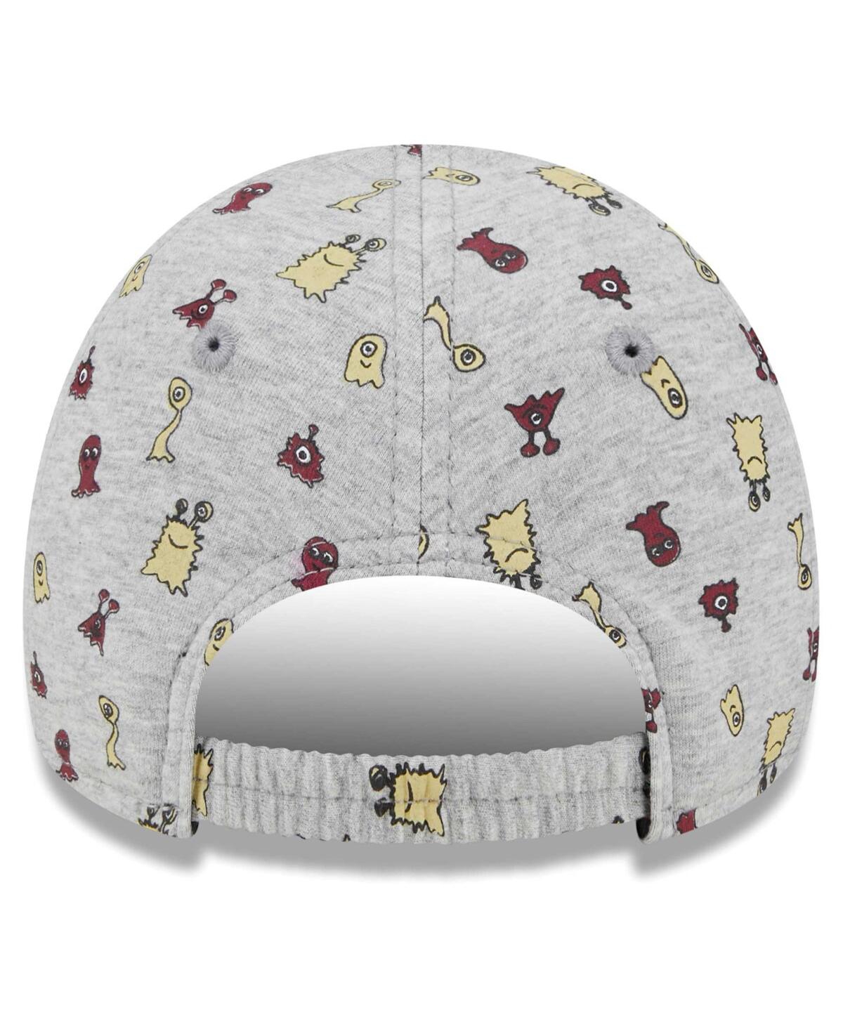 Toddler Boys and Girls New EraFlorida State Seminoles Allover Print Critter 9FORTY Flex Hat - Heather Gray