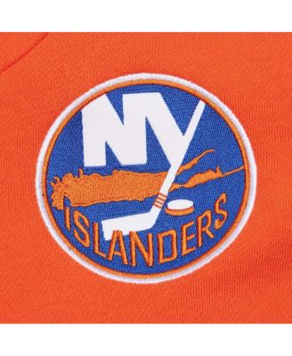 Men's White, Orange New York Islanders Head Coach Pullover Hoodie