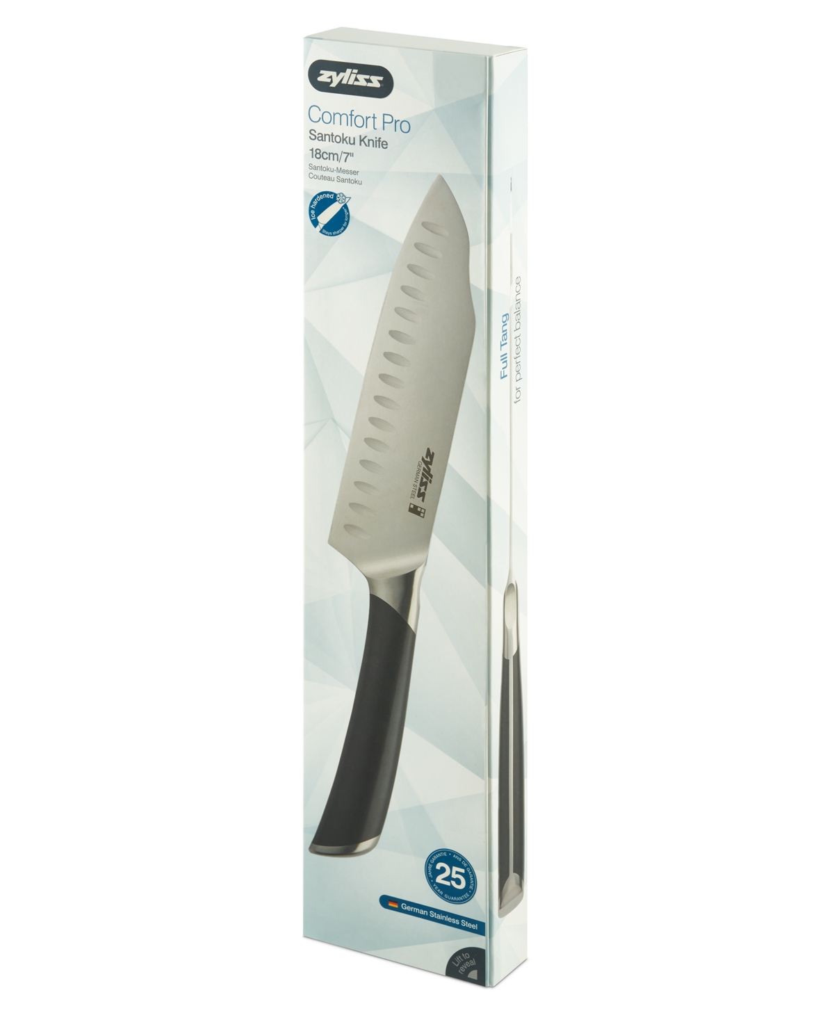 ZYLISS COMFORT PRO STAINLESS STEEL SANTOKU KNIFE 7" 