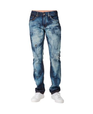 Men's Hand Crafted Wash Slim Straight Premium Denim Jeans