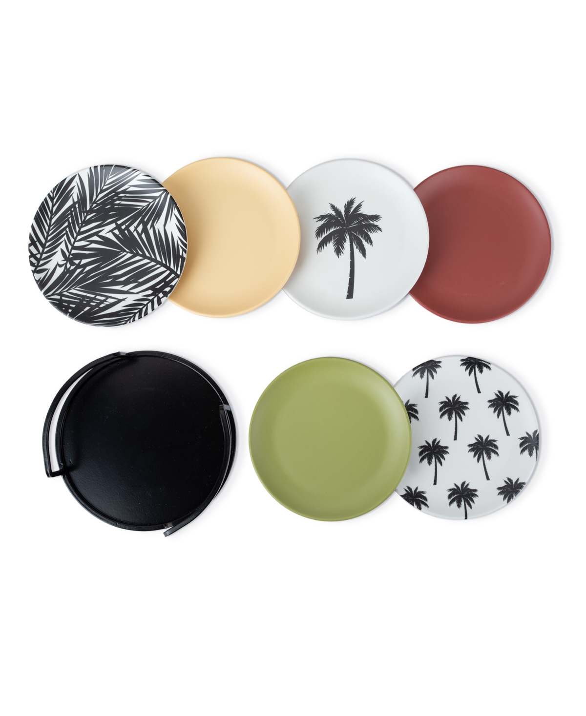 Shop Thirstystone Melamine Appetizer Plates, Set Of 6 In Multicolor