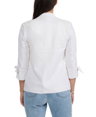 Women's Shawl Collar Blazer with Sleeve Grommet