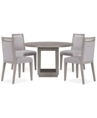 Tivie 5 Pc Dining Set (Round Table + 4 Dining Chairs), Created for Macy's