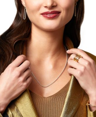 Glitter Paperclip Doorknocker Drop Earrings in 10k Gold, Created for Macy's