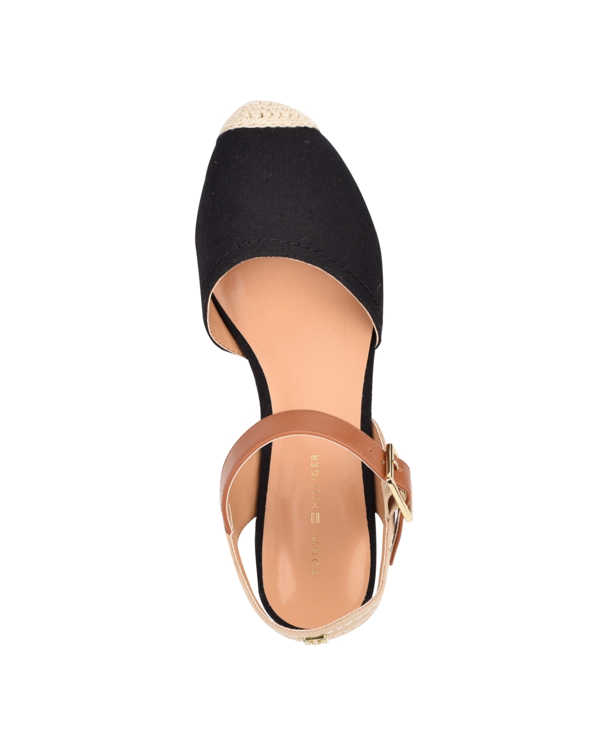 Tommy Hilfiger Women's Nilsa Closed Toe Espadrille Wedge Sandal In Black