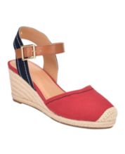Tommy hilfiger red wedge sandals top