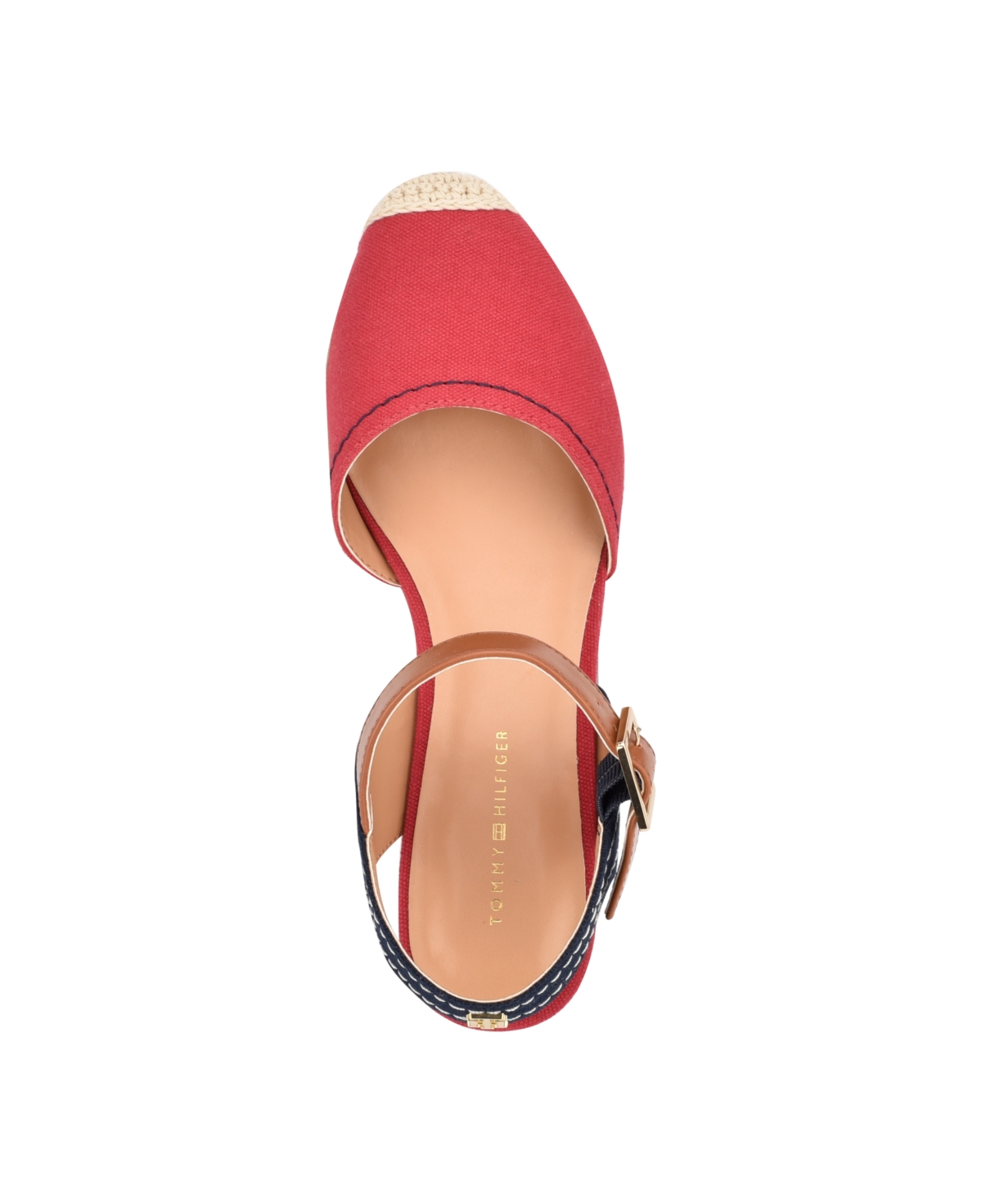 Tommy Hilfiger Women's Nilsa Closed Toe Espadrille Wedge Sandal In Red