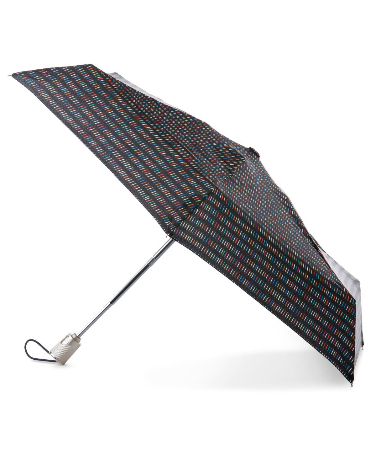 Shop Totes Water Repellent Auto Open Close Folding Umbrella In Mulit Dash