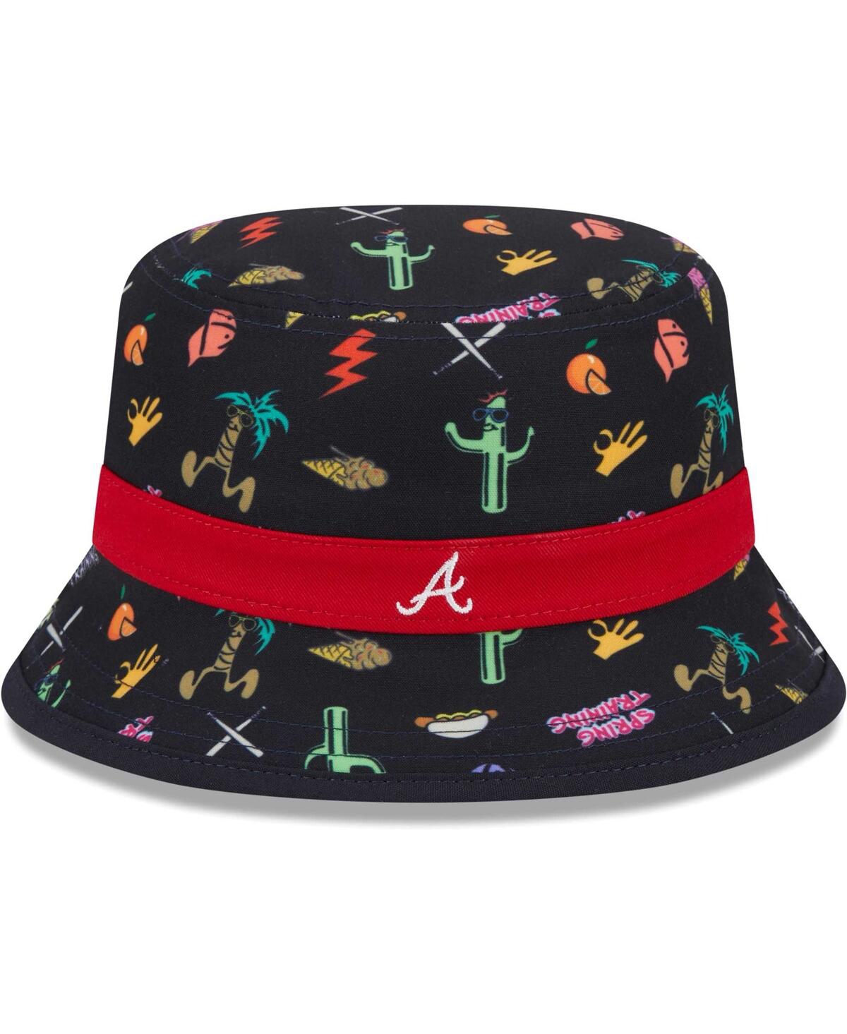 Shop New Era Toddler Boys And Girls  Navy Atlanta Braves Spring Training Icon Bucket Hat