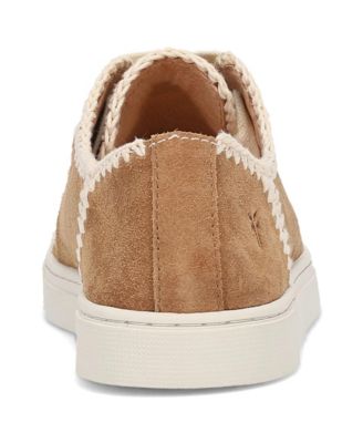 Women's Ivy Crochet Low Lace Up Leather Sneakers