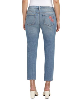 Women's Ruby Mid Rise Straight Cropped Jeans