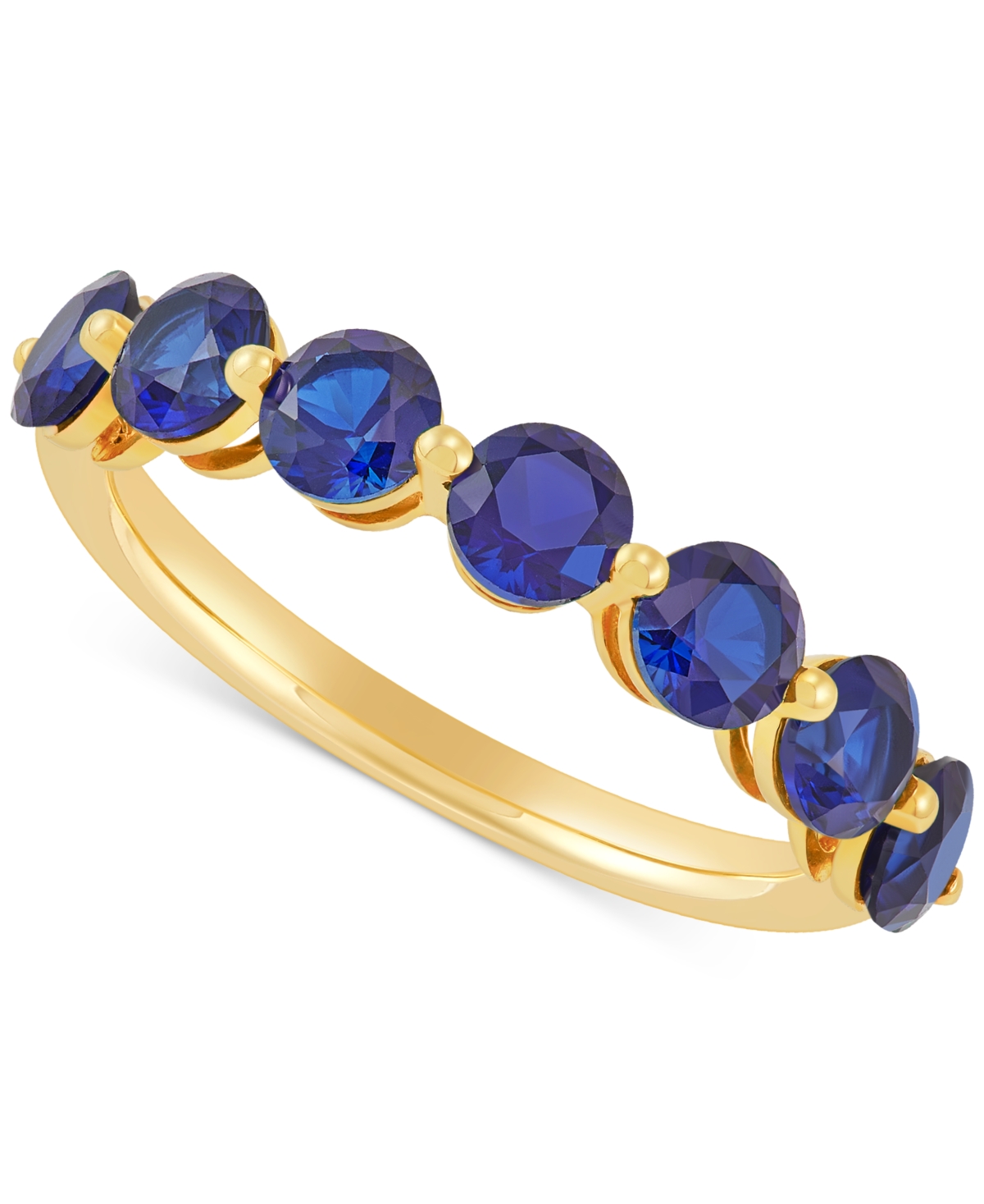 Amethyst Seven Stone Ring (1-3/4 ct. t.w.) in 14k Gold-Plated Sterling Silver (Also in Garnet & Lab-Grown Blue - Sapphire