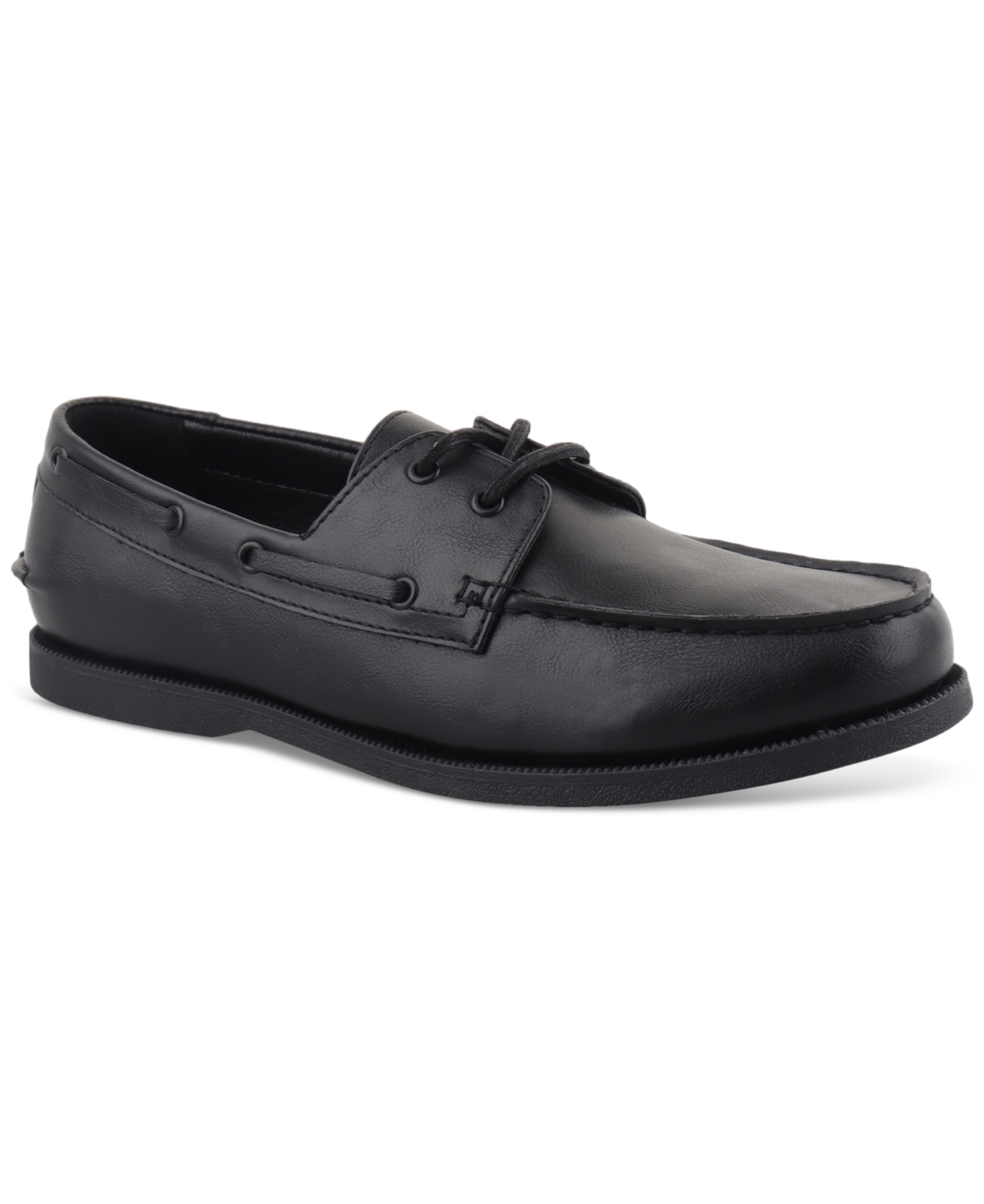 Club Room Men's Elliot Boat Shoes, Created For Macy's In Black